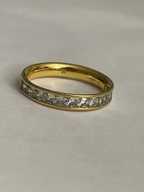 Thomas Sabo 18k Gold Plated Sterling Silver Eternity Band Ring - Size 6